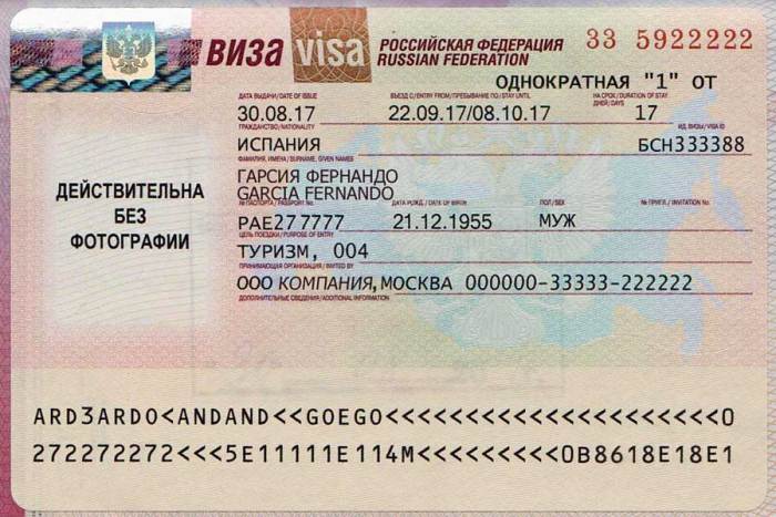 Visa russian sample get need information visas cost